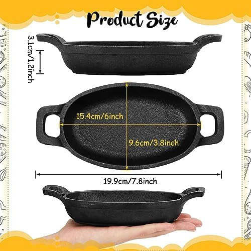 Compact 6-Piece Mini Cast Iron Skillet Set