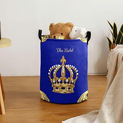 Joyestore Jewelry Prince Crown Blue Rope Laundry Basket