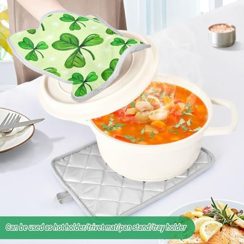 2-Pack Heat-Resistant Shamrock Oven Mitts