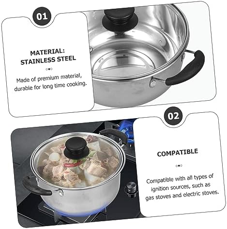 Stainless Steel Steamer Pot - Stockpot for Gas Cooker