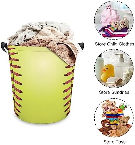 MEIKKOQuick-Access Yellow Waterproof Laundry Basket for Colleges Families