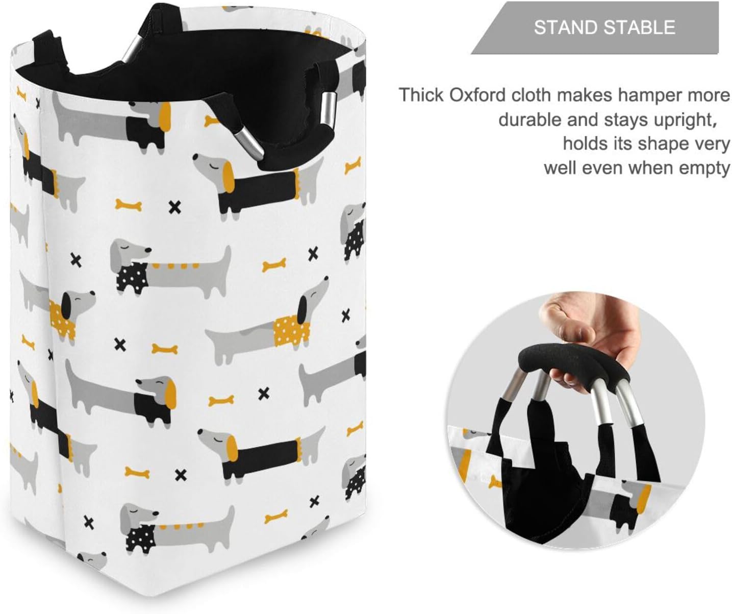 Kigai Collapsible Laundry Basket Durable Waterproof
