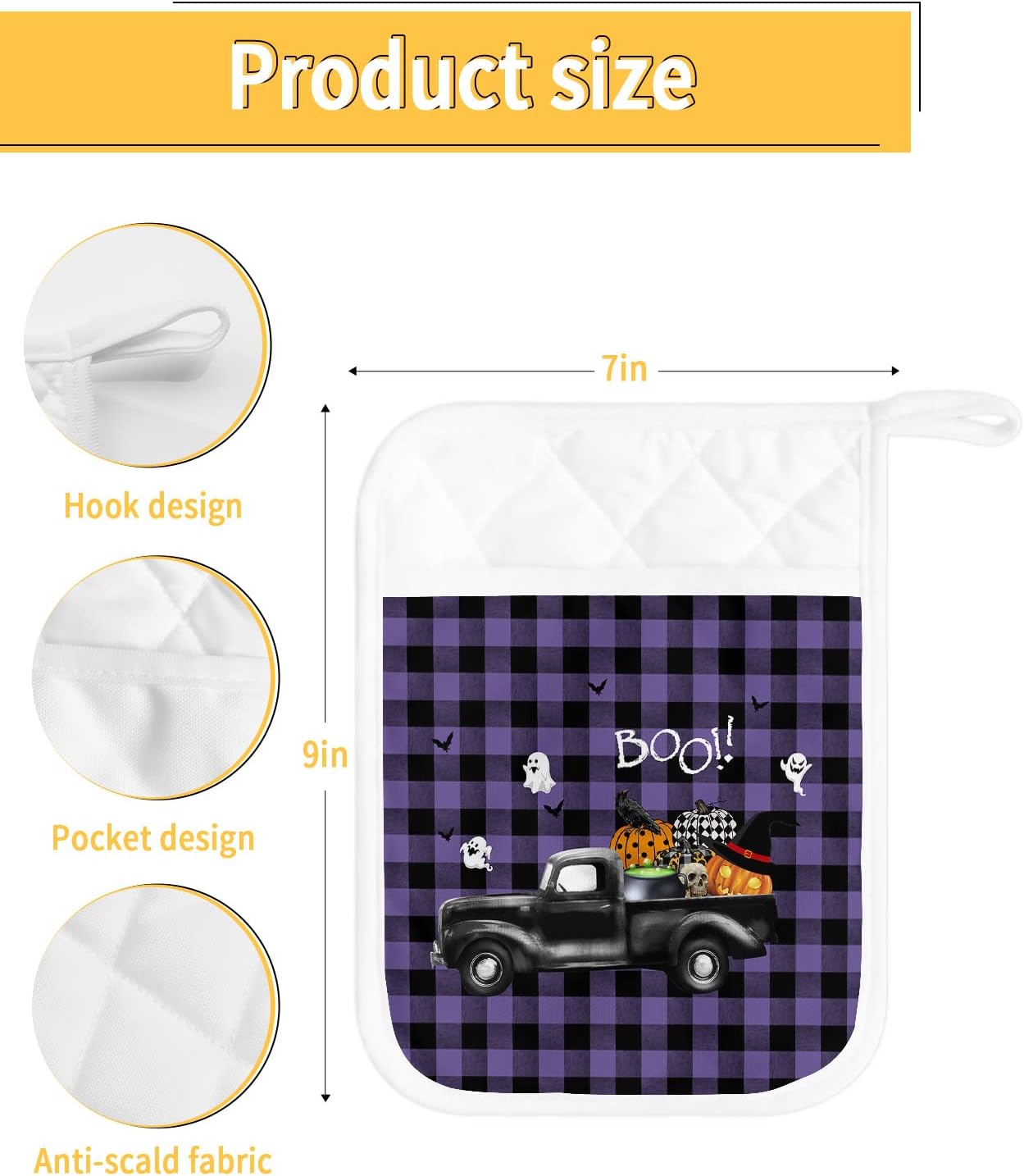 Halloween Trick or Treat Potholders