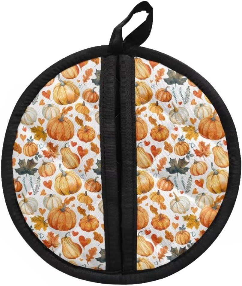 Kuiaobaty Pumpkin Potholders with Pockets Halloween Hot Pads