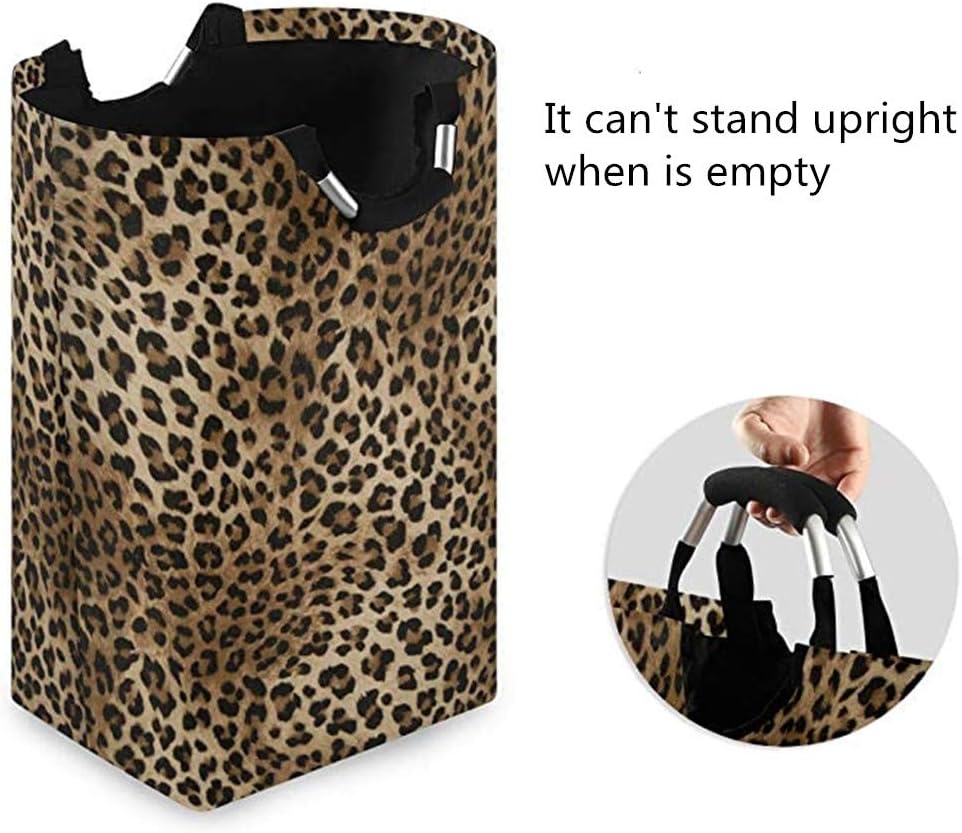 Kcldeci Leopard Print Laundry Hamper