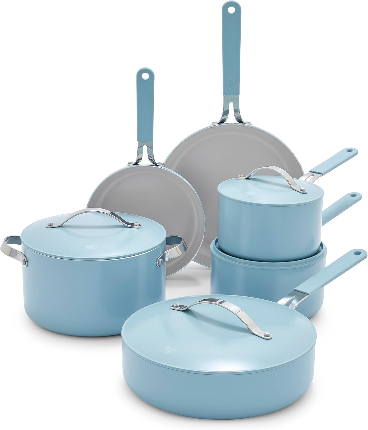 GreenLife Dream 10-Piece Nonstick Ceramics Set PFAS-Free dishwasher oven safe