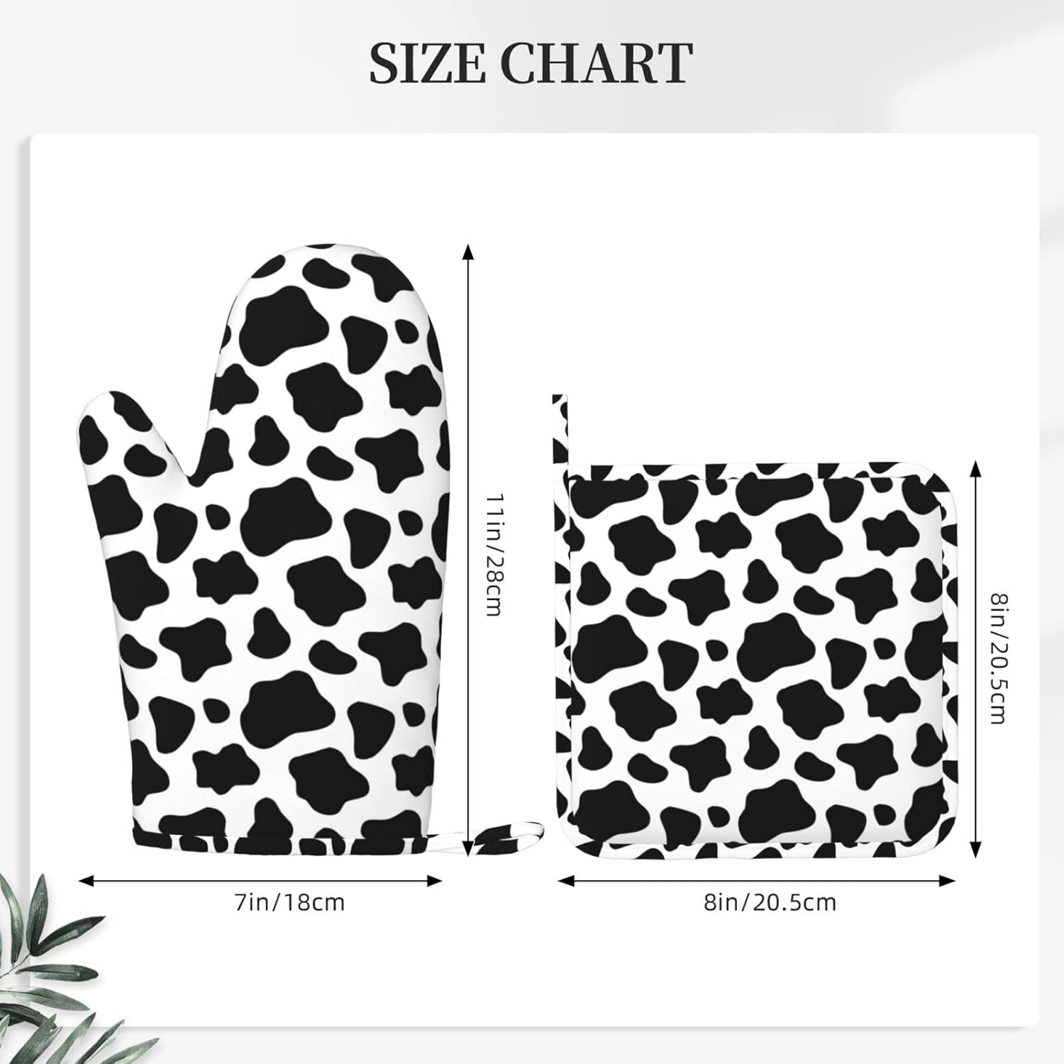 Oven Mitts and Potholders Cow Prints