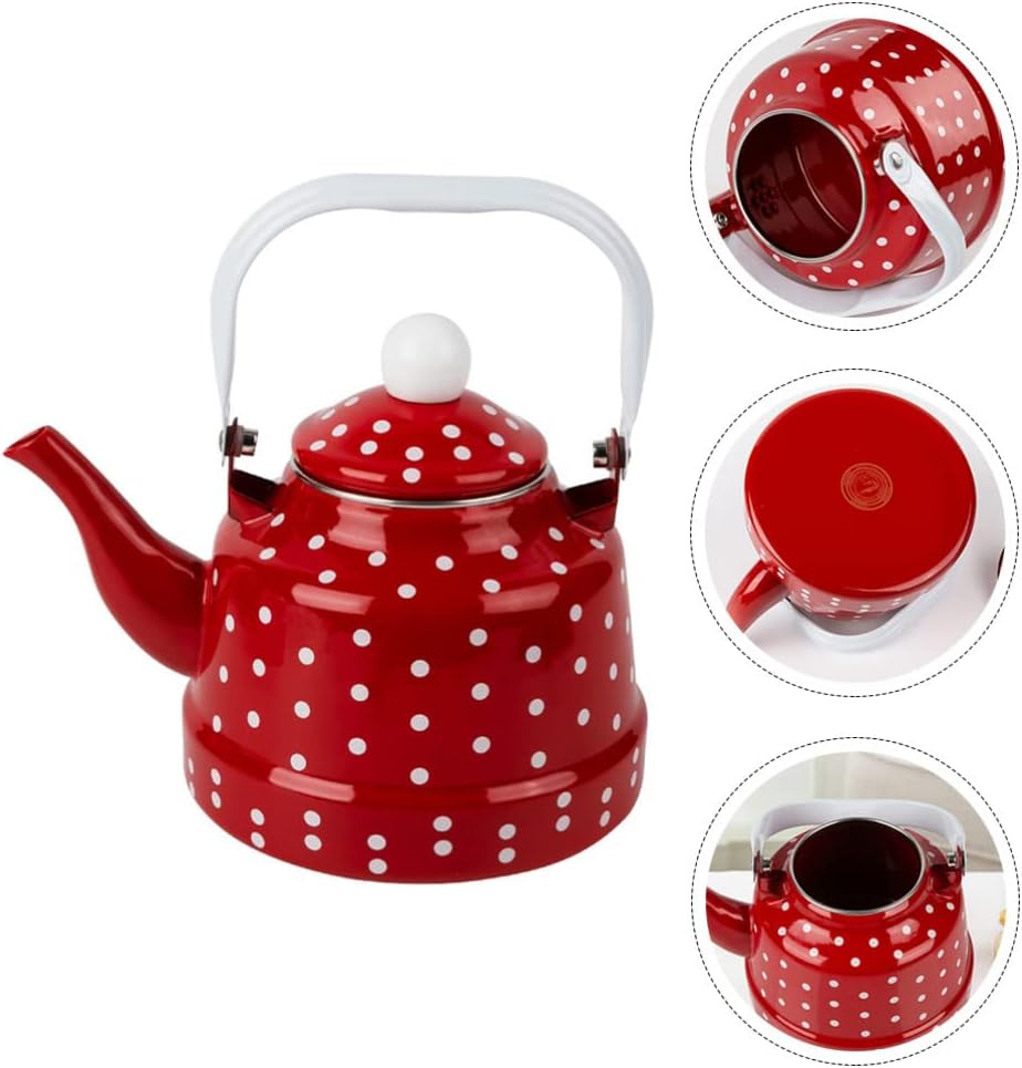 Durable Retro Porcelain Teakettle Ceramic Handle Heat Resistant 11L