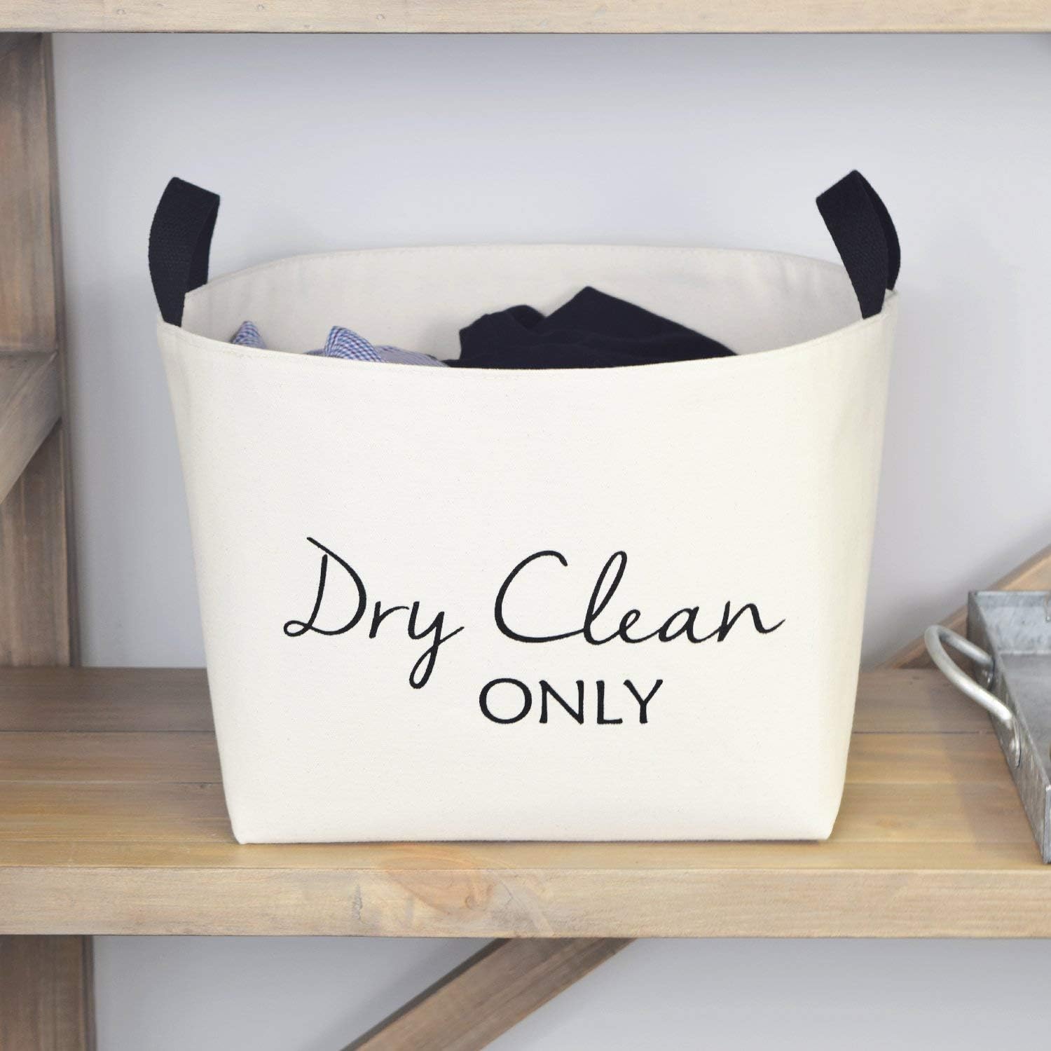 Dry Clean Only Canvas Laundry Basket - Unbleached Cotton