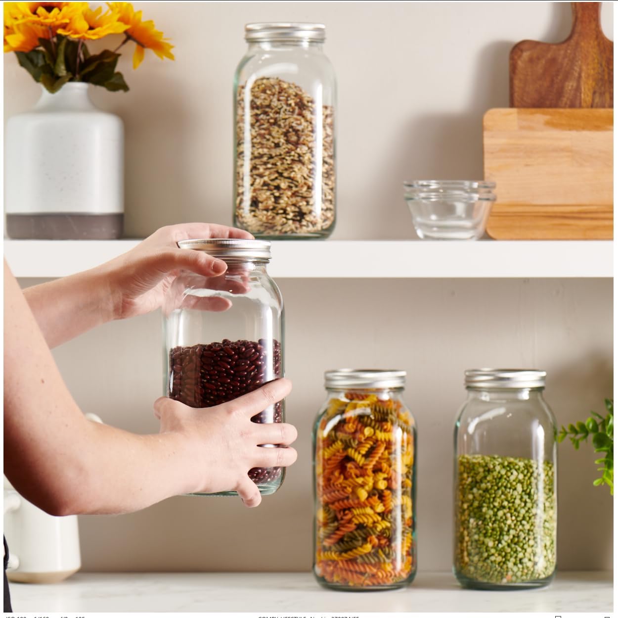 widened mason jar for preserving meal prep