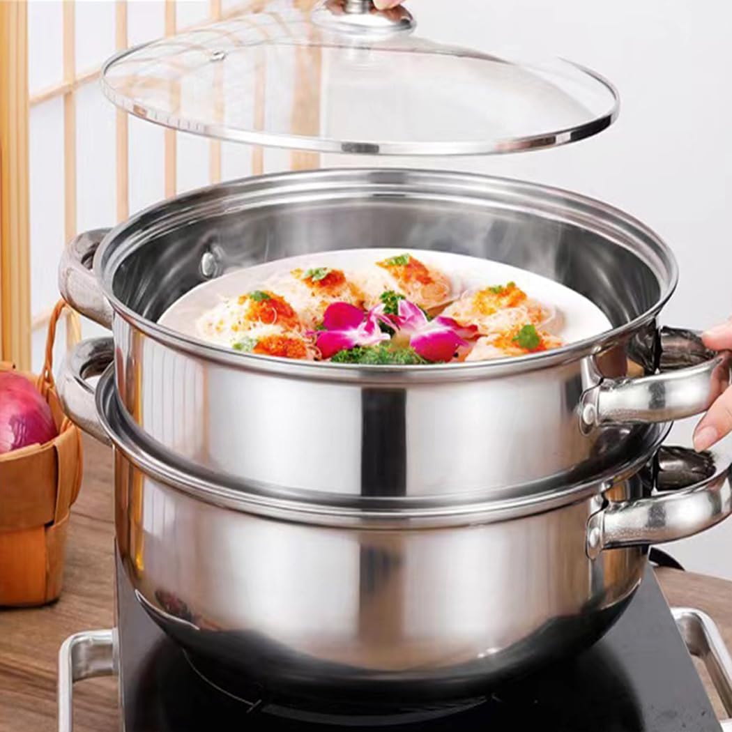 Premium 188 Stainless Steel Steamer Pot for Cooking Durable Multi-Purpose