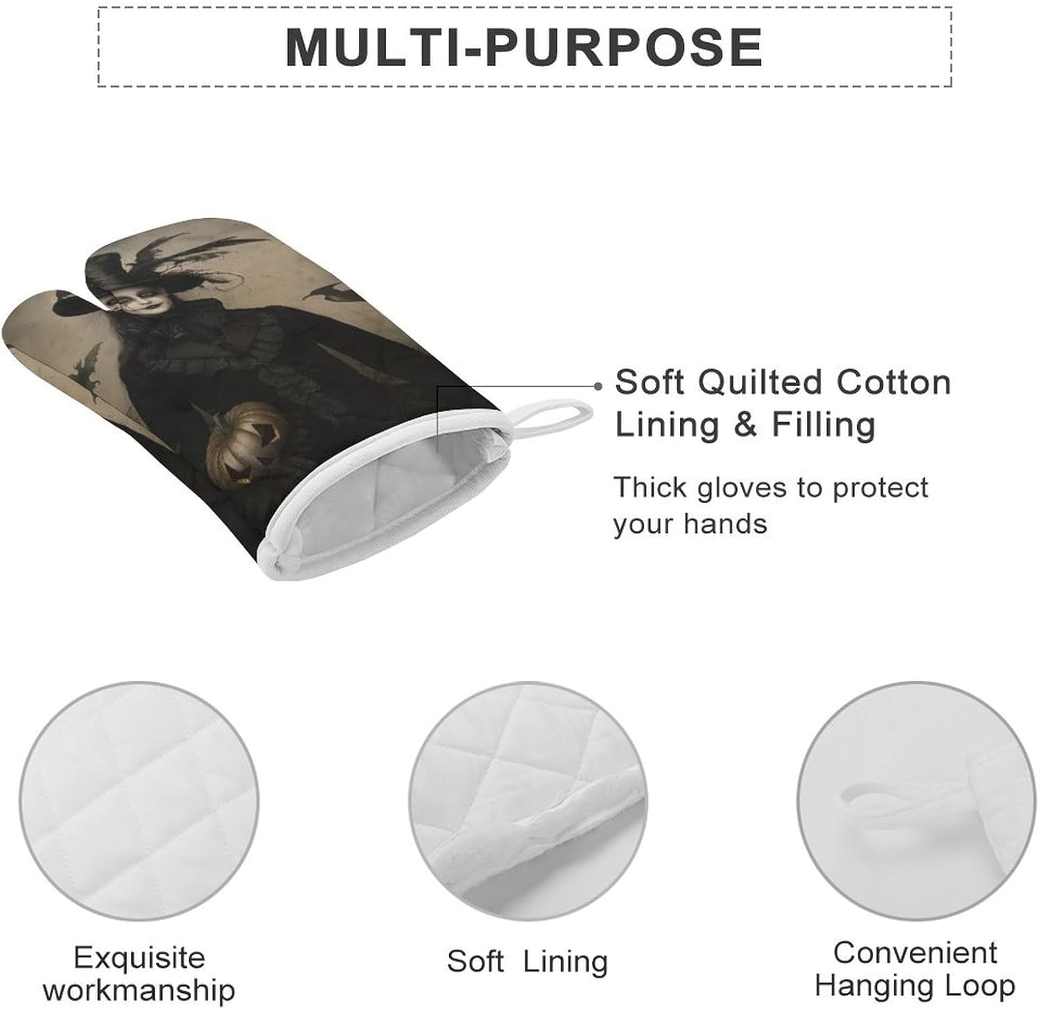 Halloween Child Portrait Oven Mitts 2-Piece Set