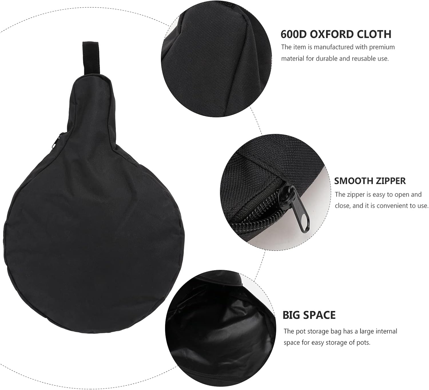 Hemoton Cast Iron Skillet Bag - Heavy Duty Outdoor Storage Bag