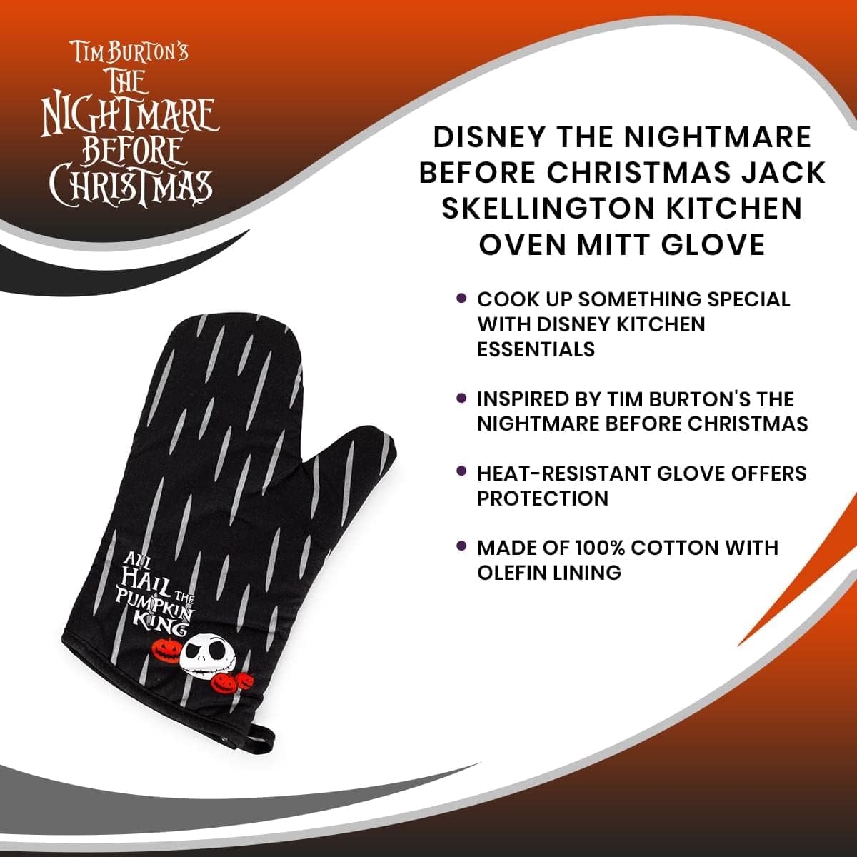 UKONIC Disney The Nightmare Before Christmas Jack Skellington Oven Mitt