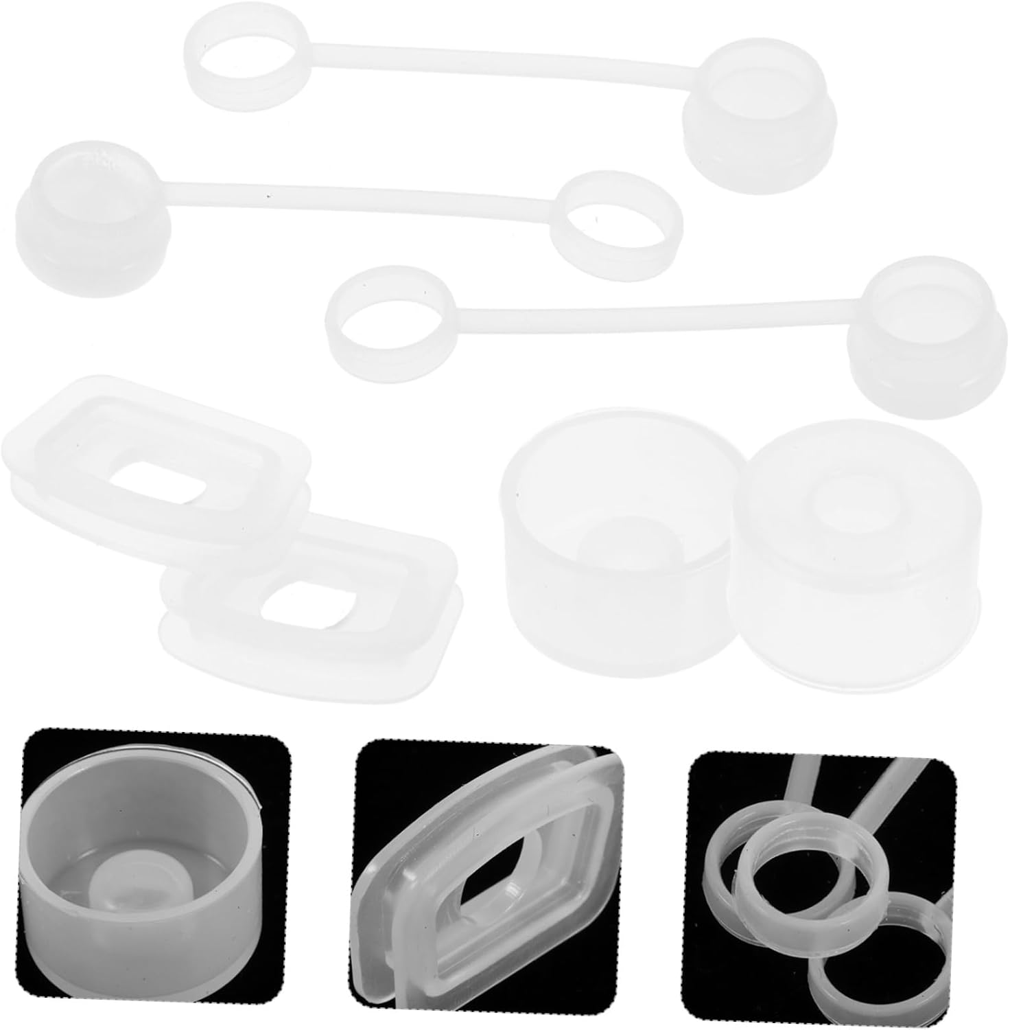 Reusable Silicone Tumbler Lid with Round Spill Stopper