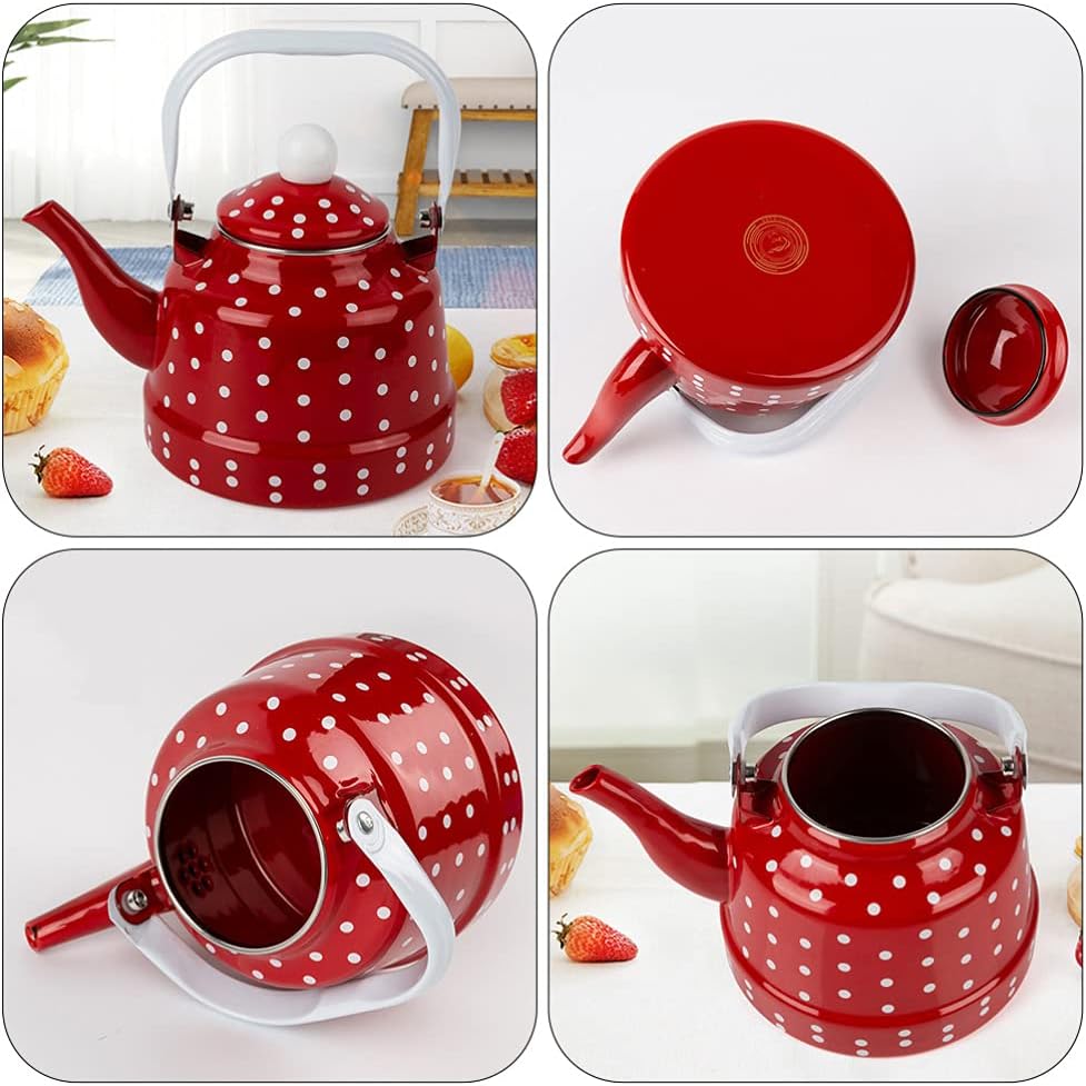 Durable Retro Porcelain Teakettle Ceramic Handle Heat Resistant 11L