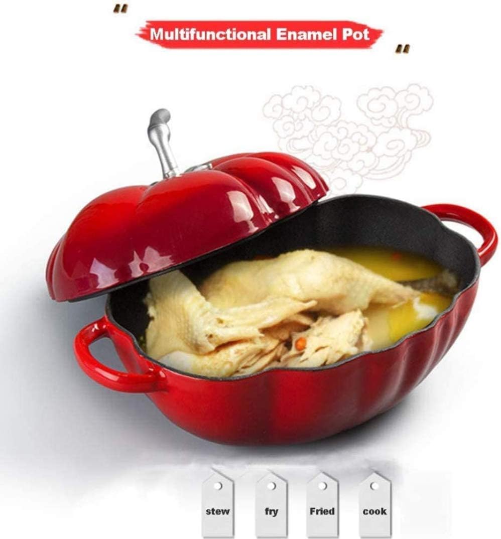 High-Quality Cast Iron Dutch Oven Red