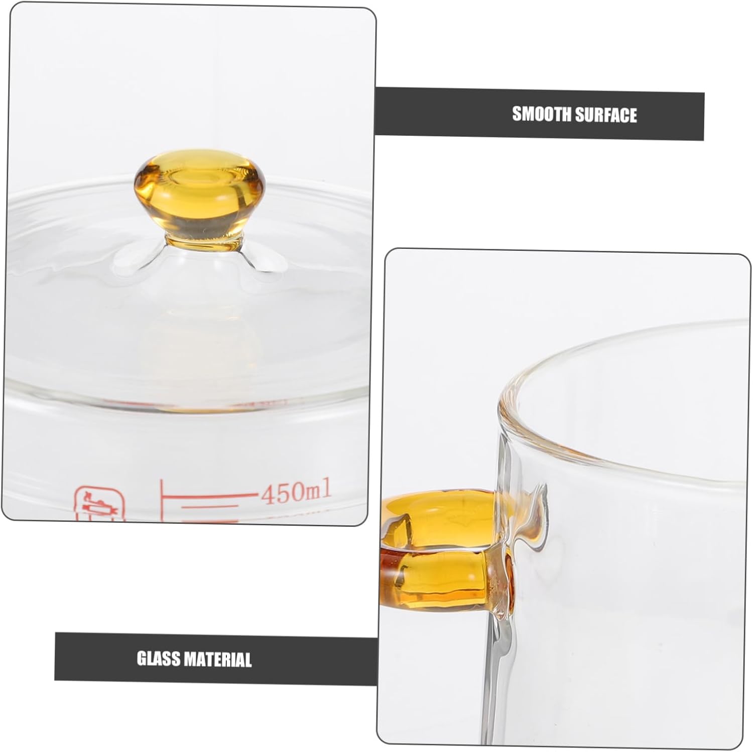 Luxshiny Glass Pot Multi-Functionalessential with Stability