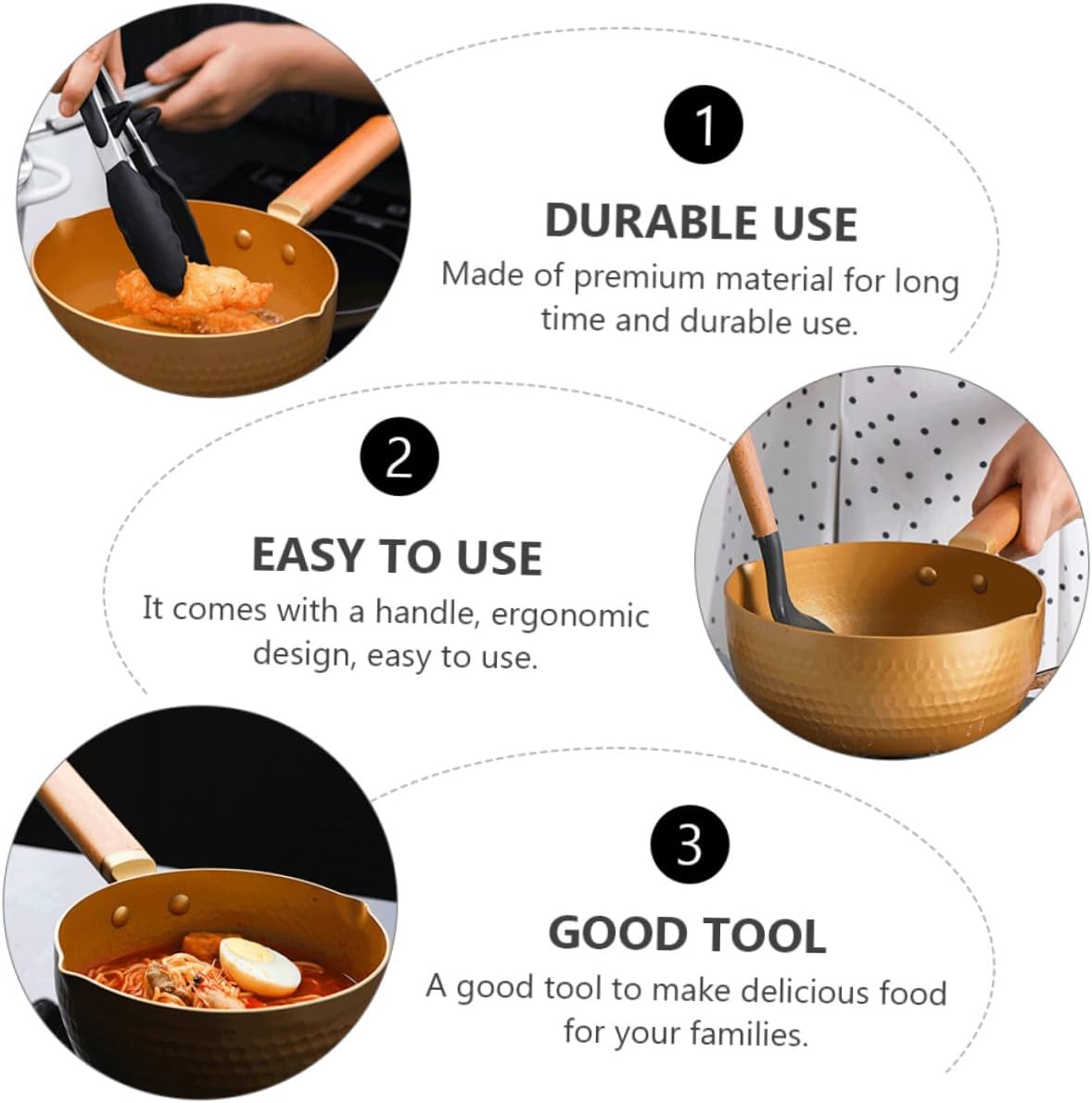 Perfect Non-Stick Ergonomic Milk Pan for Camping Kitchen Use