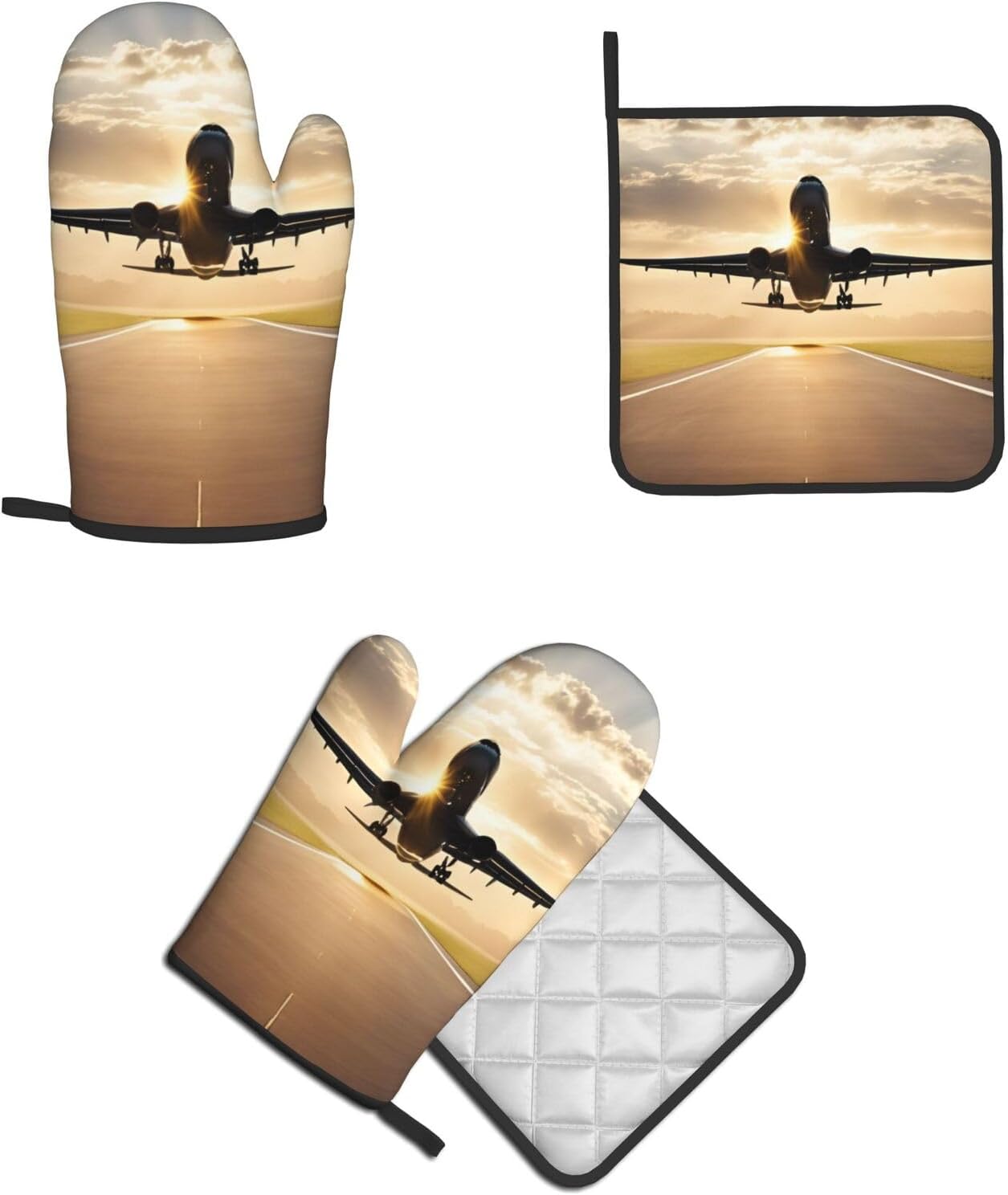 Oven Mitts Pot Holders - Durable Heat-Resistant Pairs