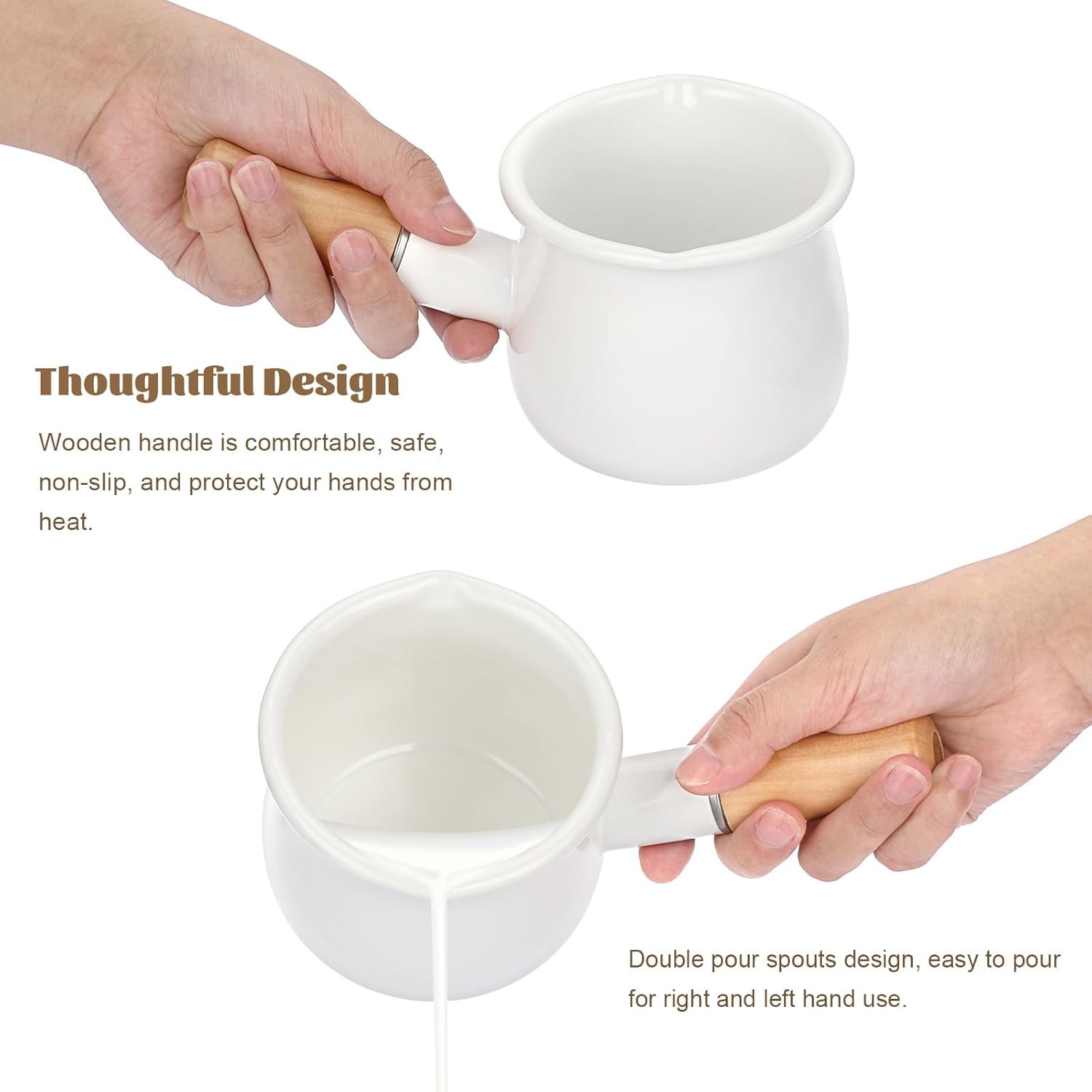 Elegant Enamel Butter Warmer Pot