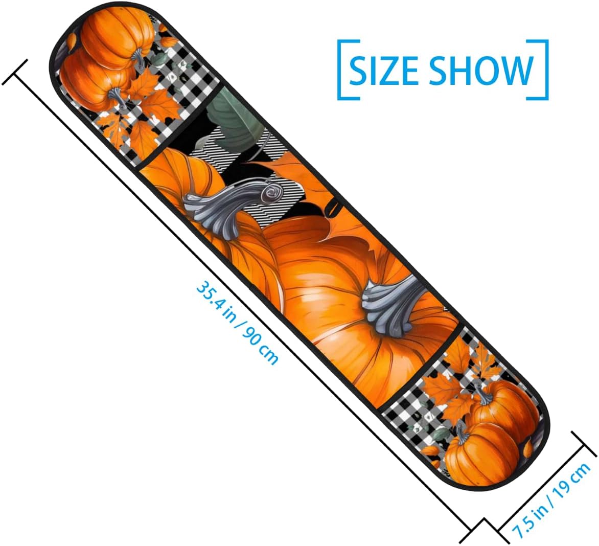 Halloween Pumpkin Plaid Oven Mitts Heat Resistant Gloves for Cooking Grilling Homeuse