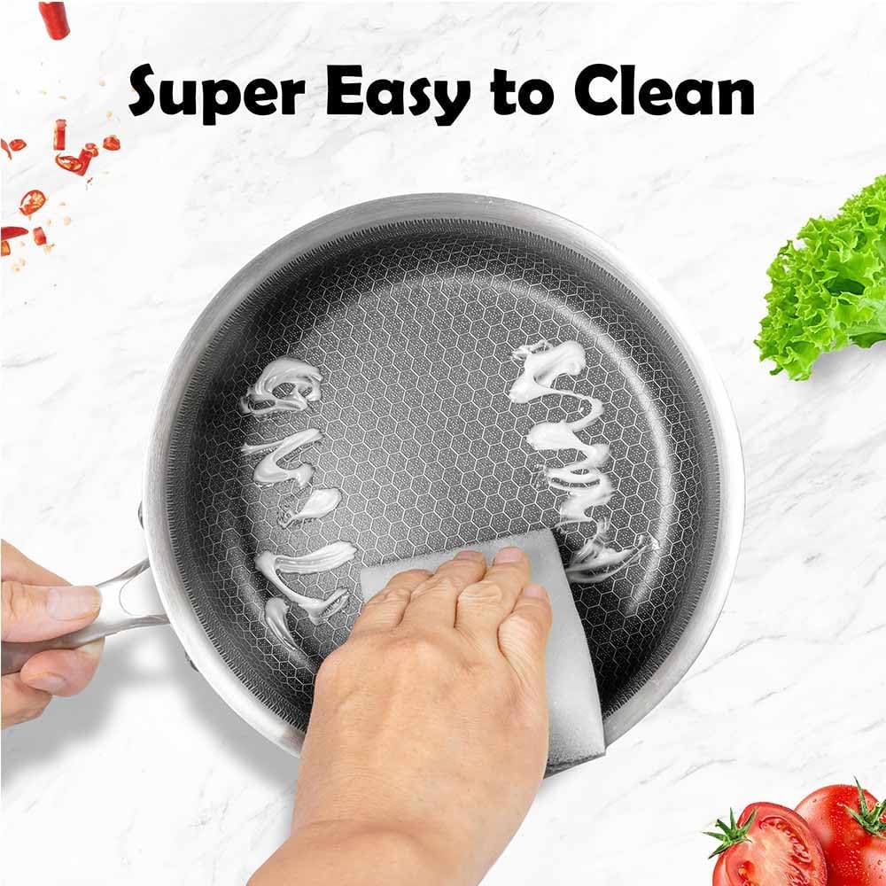 Sleek 2 qt Stainless Steel Saucepan for All Cooktops