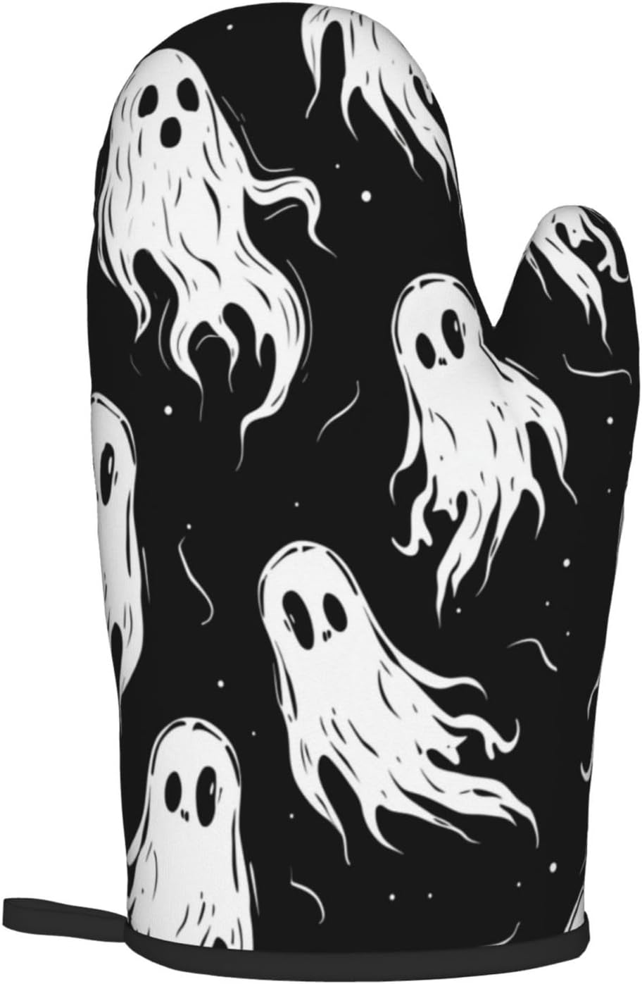 Halloween Ghost Oven Mitt Set Heat-Resistant Potholders for Baking Cooking