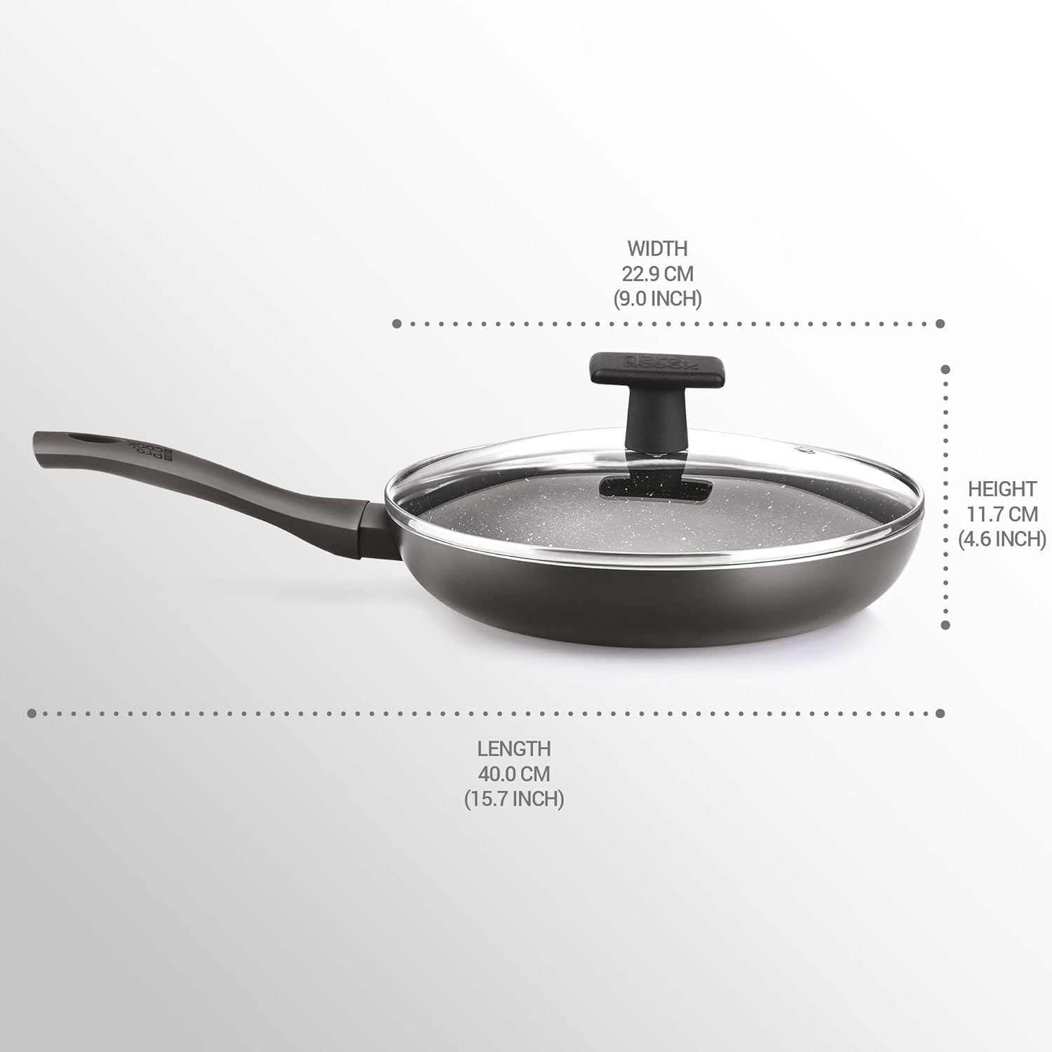 MILTON Pro Cook 8-inch Nonstick Frying Pan with Lid