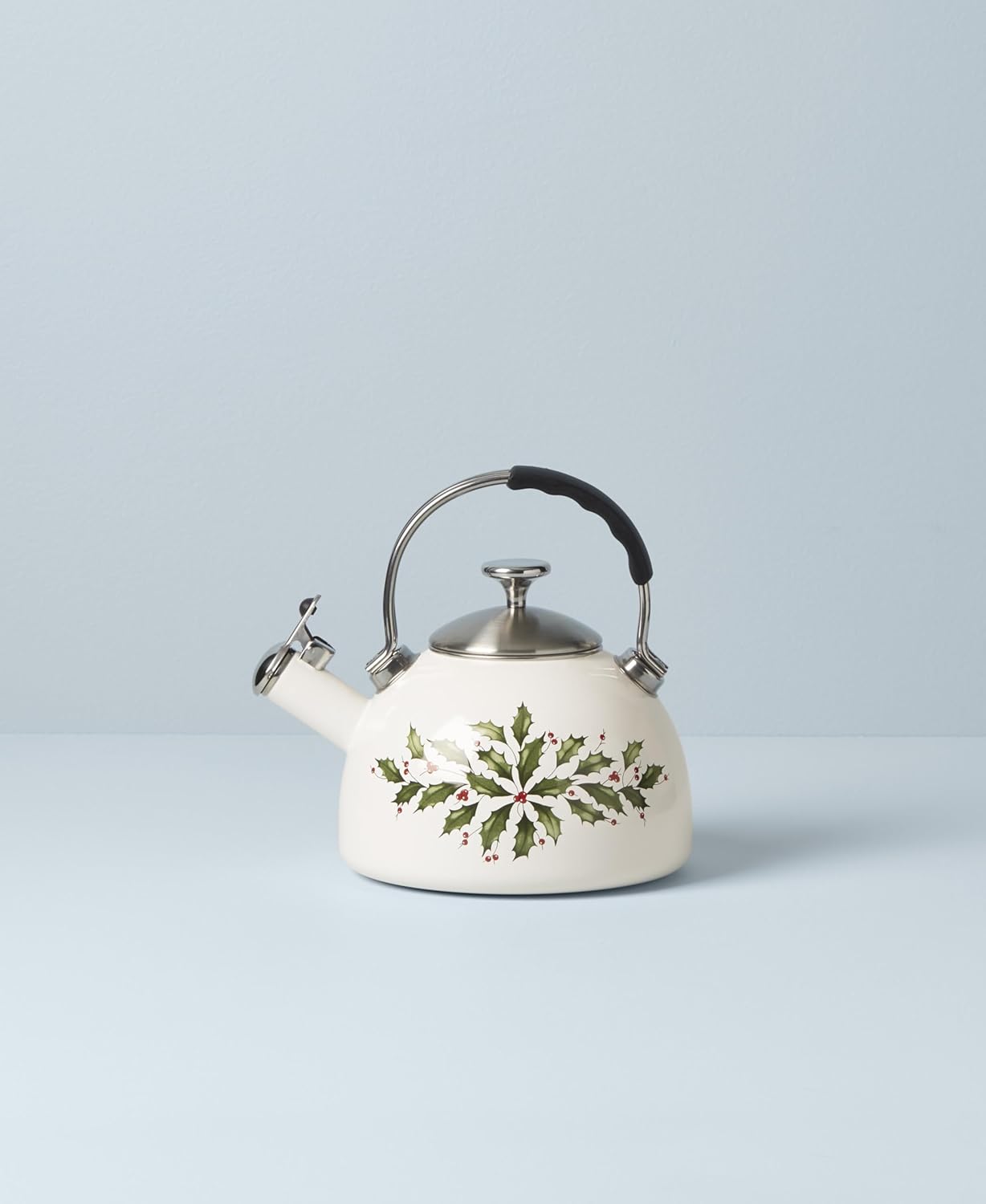Cheery Holiday Tea Kettle Christmas Design