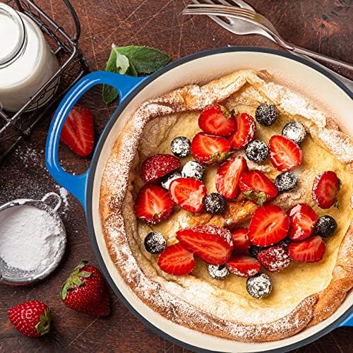 Mierirl 6 QT Cast Iron Dutch Oven Pot with Lid Non-Stick Enameled