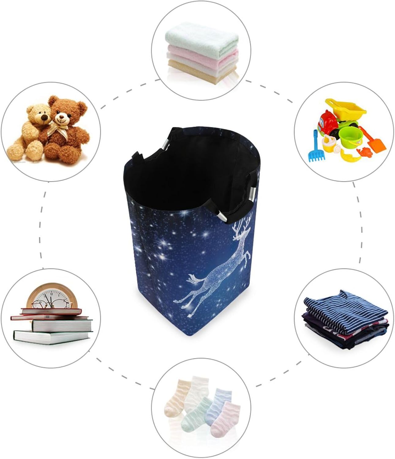 Collapsible Waterproof Laundry Basket with Handles for nursery
