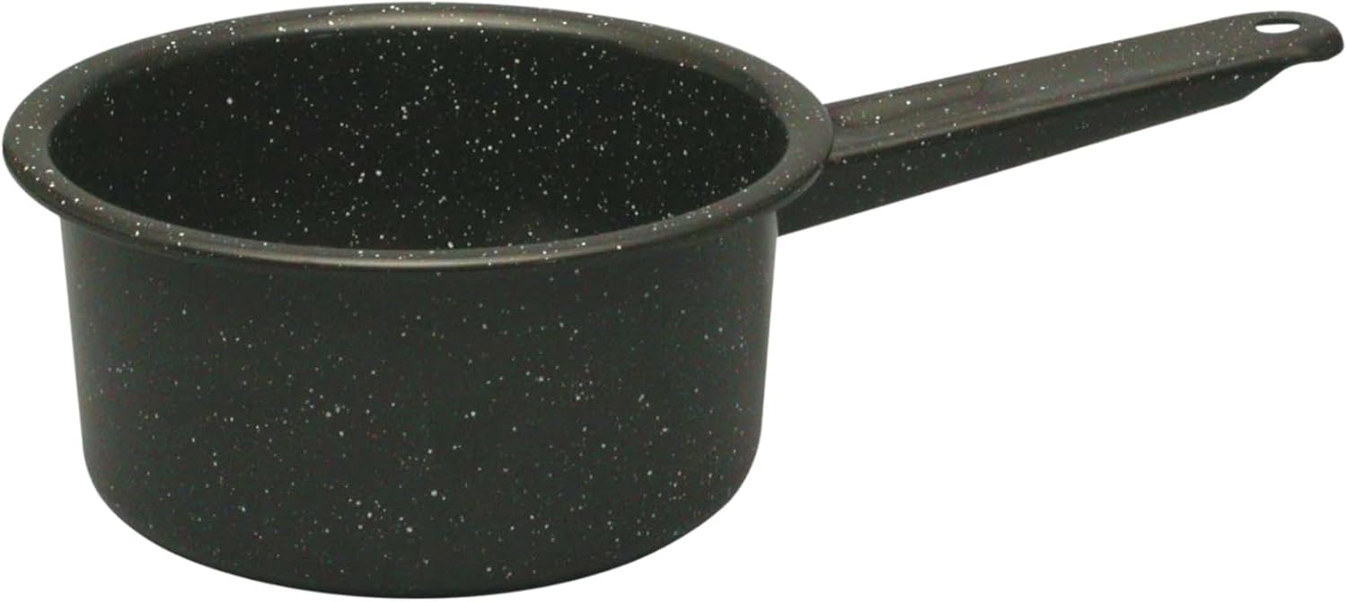 1-quart Granite Ware Saucepan Speckled Black