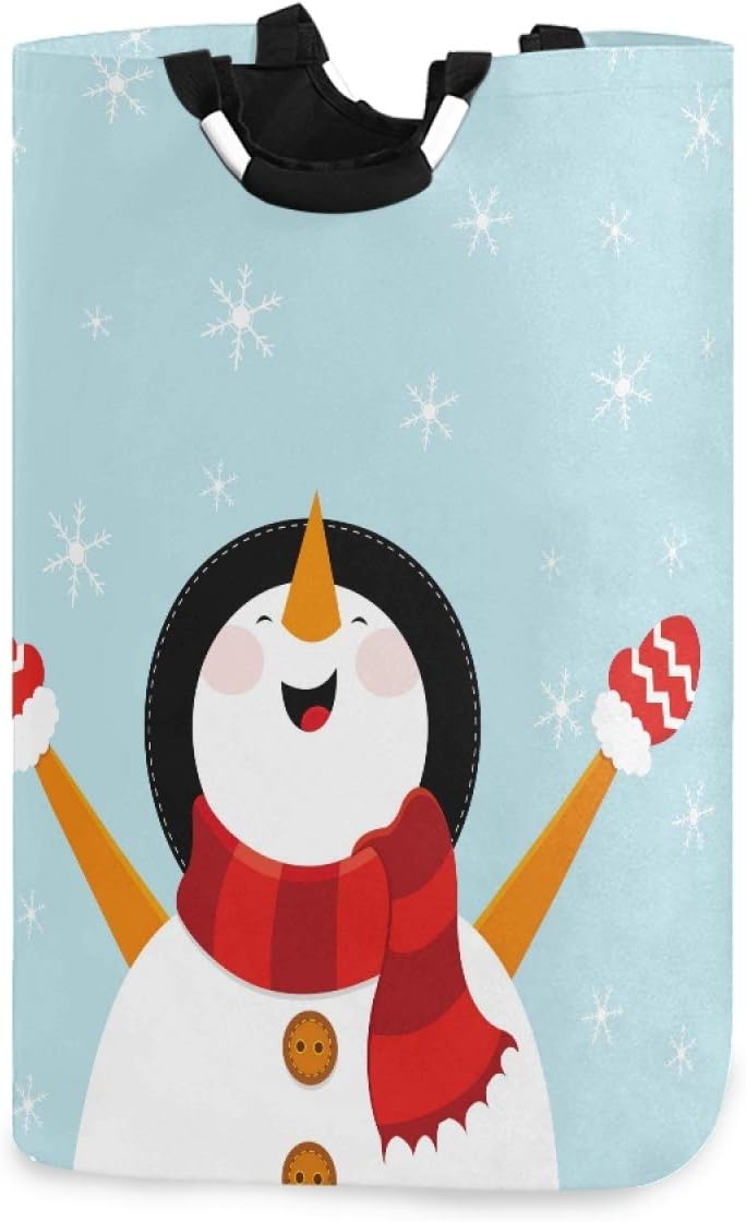 SUSIYO Snowman Enjoying Laundry Basket