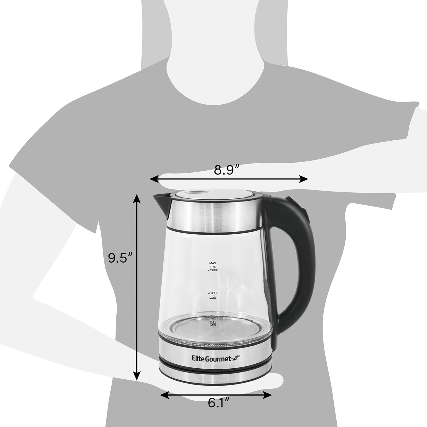 BPA-Free Electric Tea Kettle with Effortless Boil Down the Run