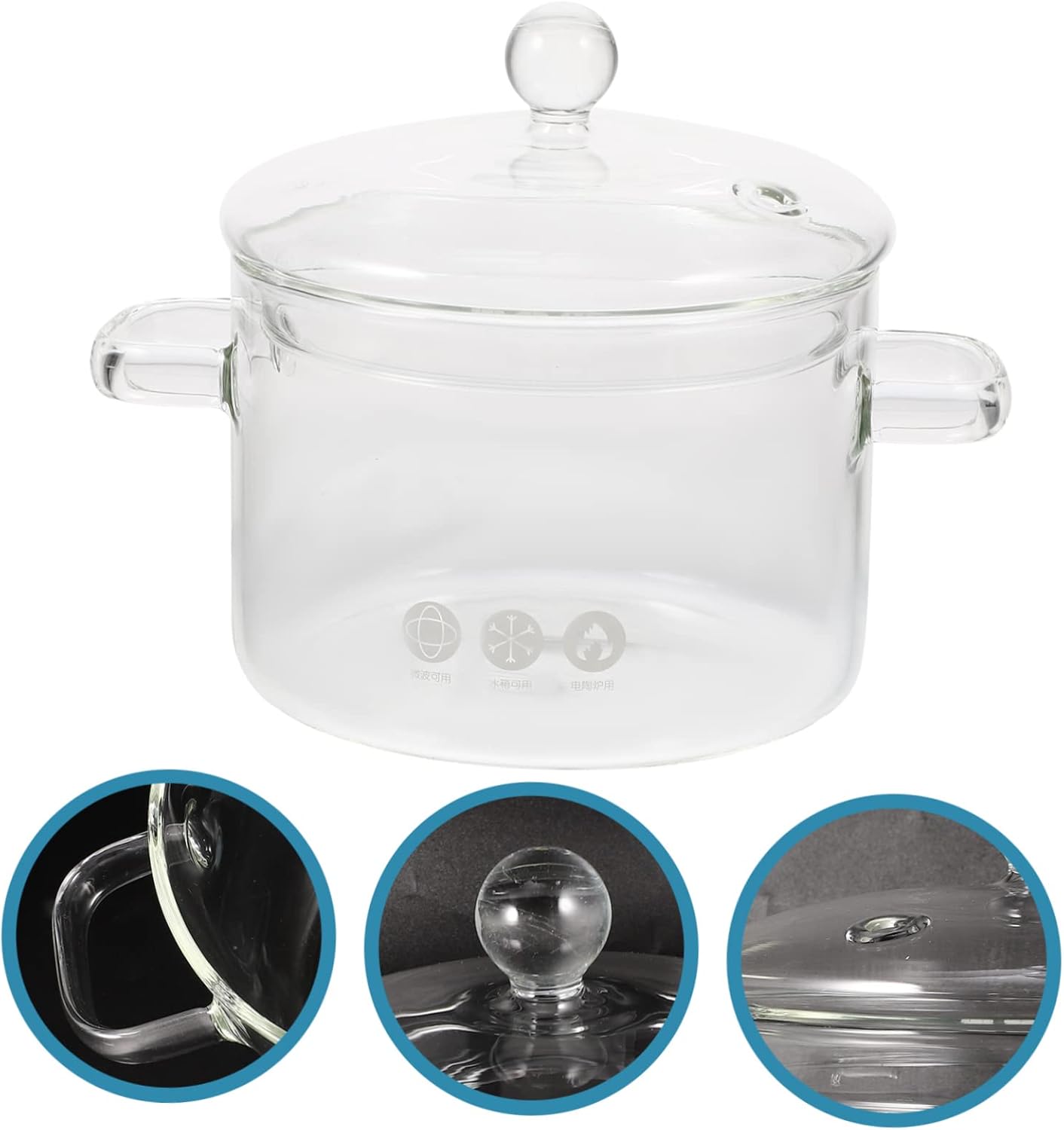 Premium High-Borosilicate Glass Stew Pot for Home Cooking