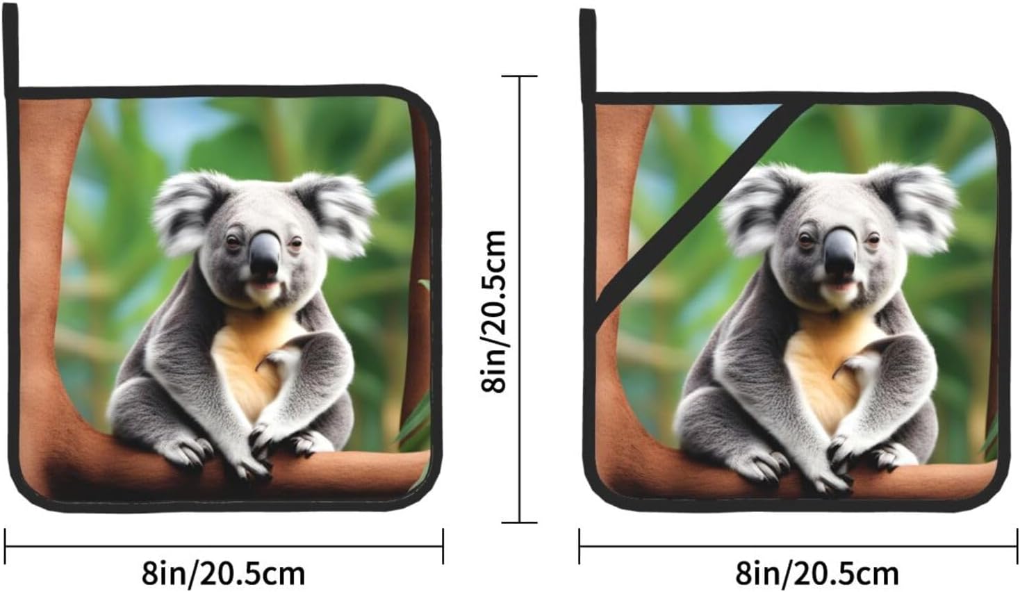 Funny Koalas Potholders Set for Heat-Resistant BBQ Cooking