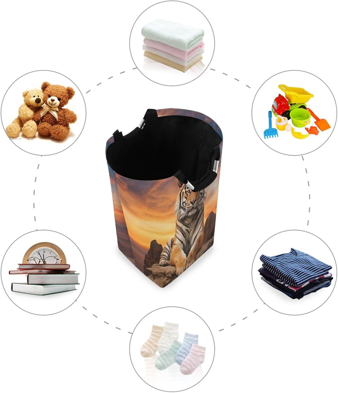 Kigai Collapsible Laundry Basket for Kids Waterproof Durable