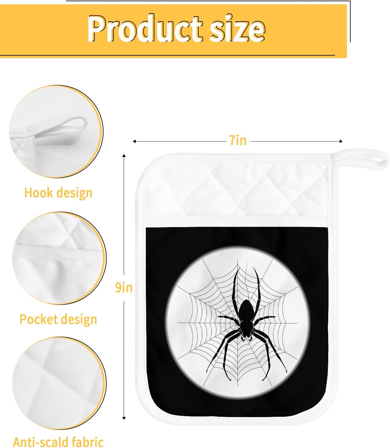 Cobweb Pot Holder Set - Heat-Resistant_partial