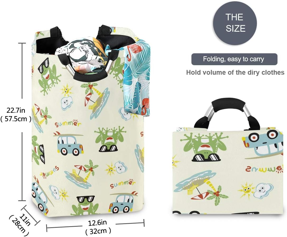 Funny Summer Laundromat Bucket for Kids with Durable Handles