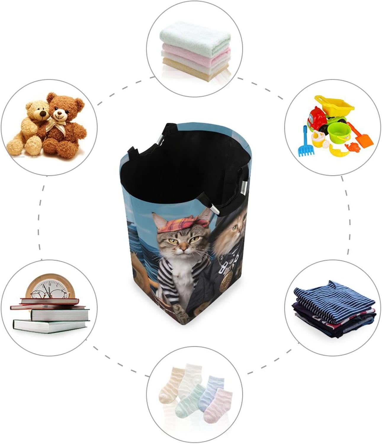 Compact Multi-Functional Foldable Laundry Hamper