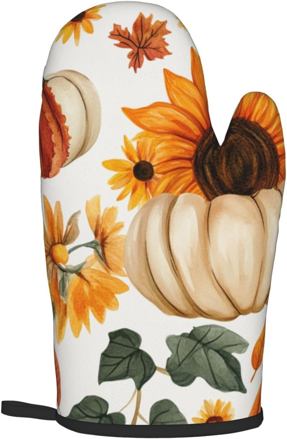 Pumpkins Sunflowers Halloween Oven Mitts Pot Holders Set