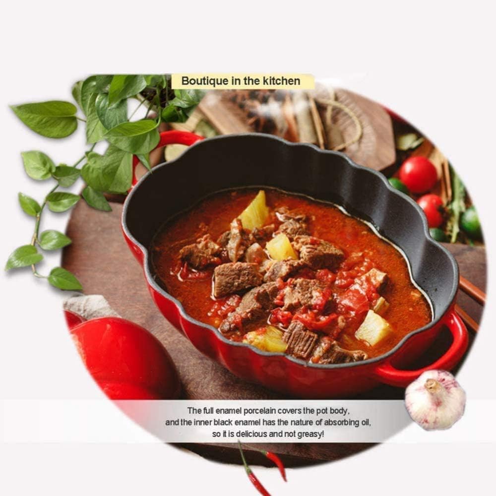 High-Quality Cast Iron Dutch Oven Red