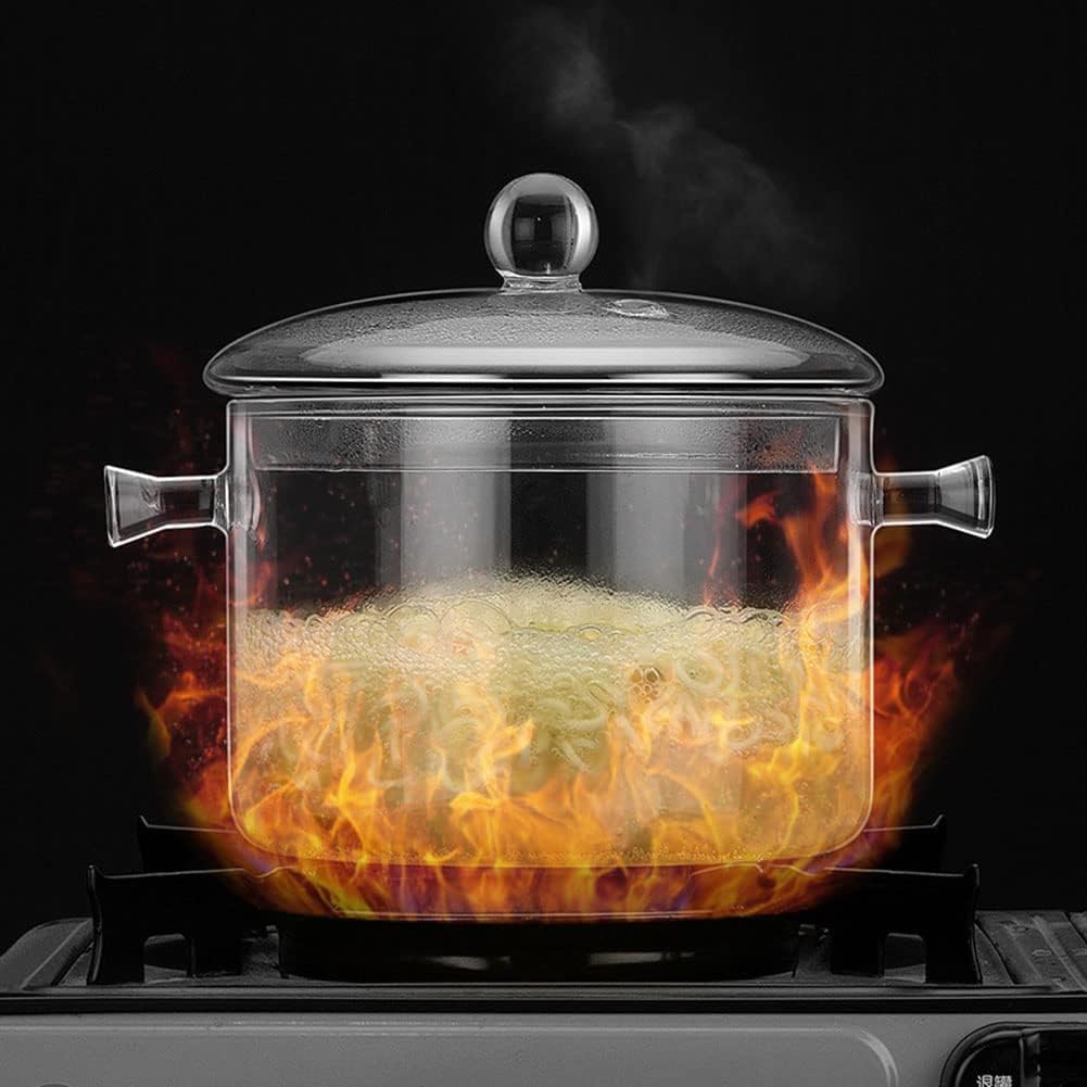Safe Heat-Resistant Glass Saucepan