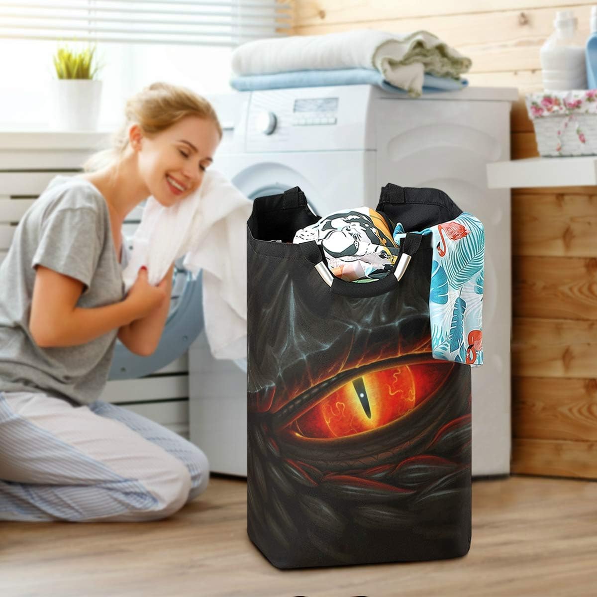 MOYYO Foldable Laundry Basket with Handles