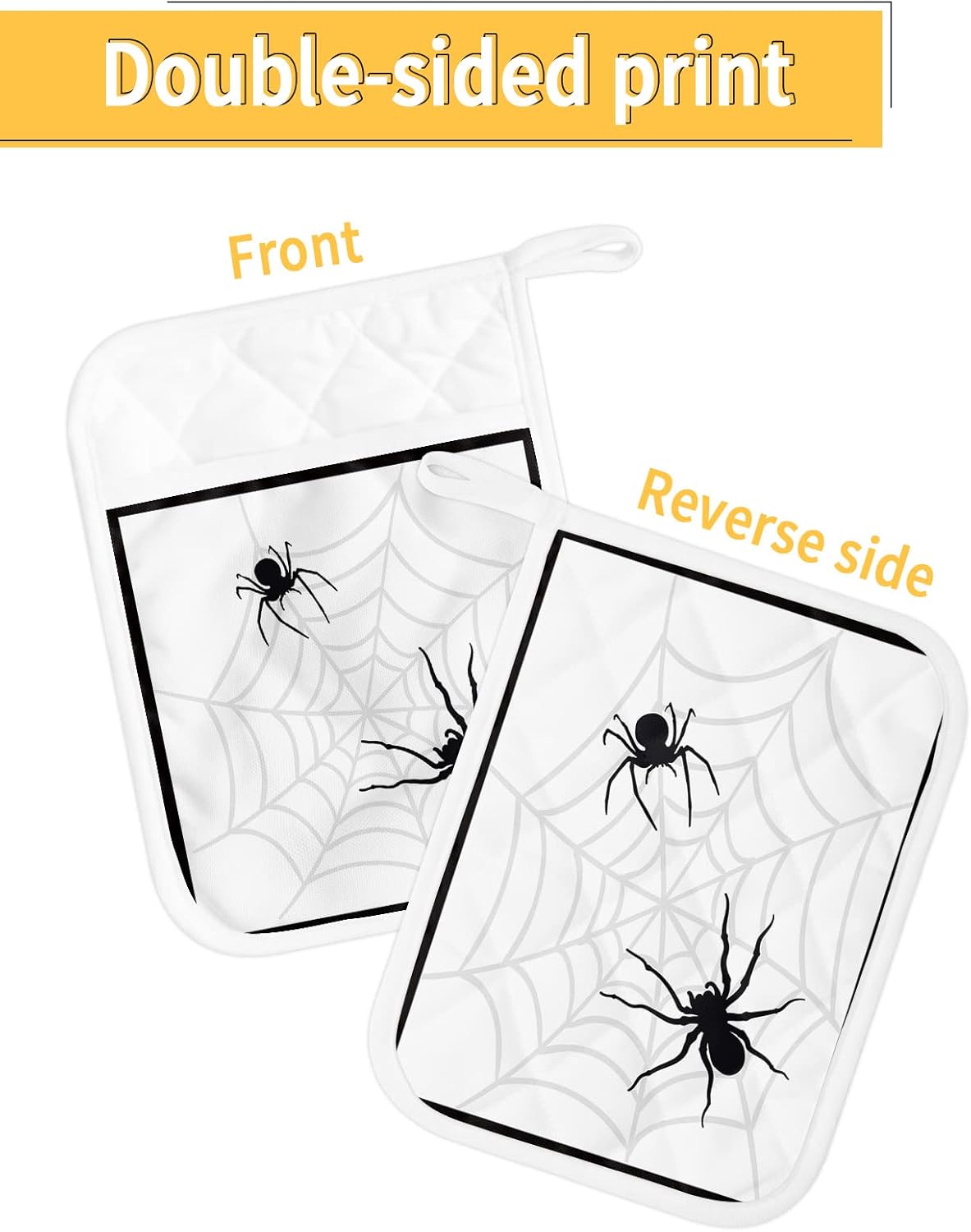 Cobwebz Heat-Resistant Potholders Set of 5