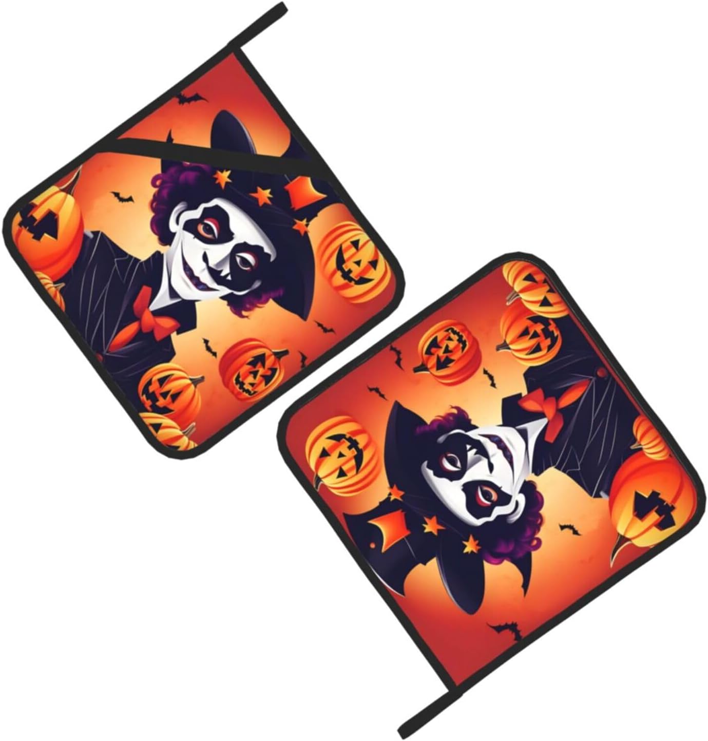 Happy Halloween 2-Piece Heat-Resistant Pot Holder Set Non-Slip Kitchen Pric