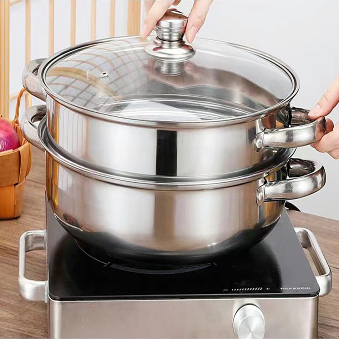 Premium 188 Stainless Steel Steamer Pot for Cooking Durable Multi-Purpose