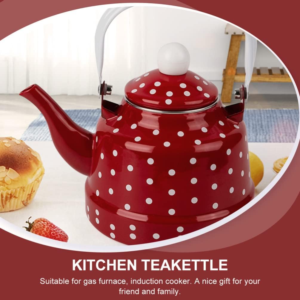Durable Retro Porcelain Teakettle Ceramic Handle Heat Resistant 11L