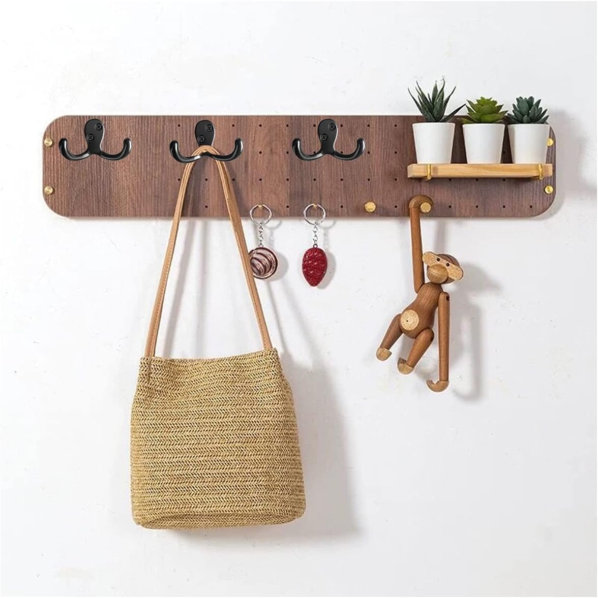 10-Pack Black Coats Hooks